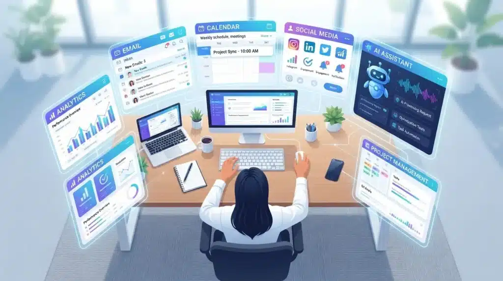 AI tools for virtual assistants 2026 helping with multitasking and productivity