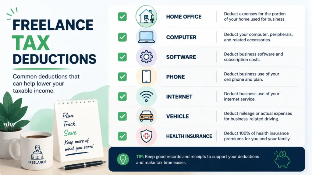 Essential tax deductions checklist for freelancers to reduce taxable income