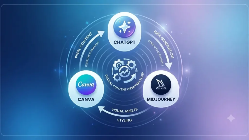 Best AI tools for creating digital products - ChatGPT, Canva, MidJourney comparison
