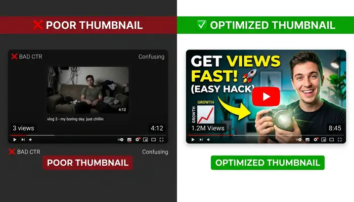 YouTube thumbnail optimisation for faceless channels