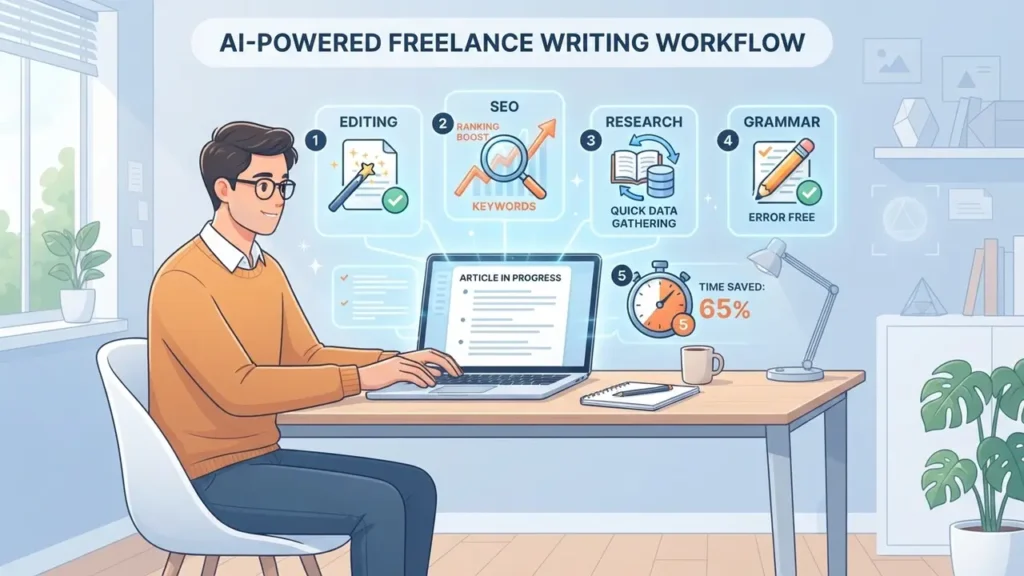 Best AI tools to boost productivity in freelance writers 2026 dashboard with improvements in productivity.
