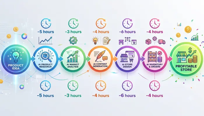 AI tools for Shopify marketing dashboard showing automated analytics