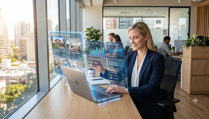 AI tools for real estate agents in USA dashboard showing automated lead management
