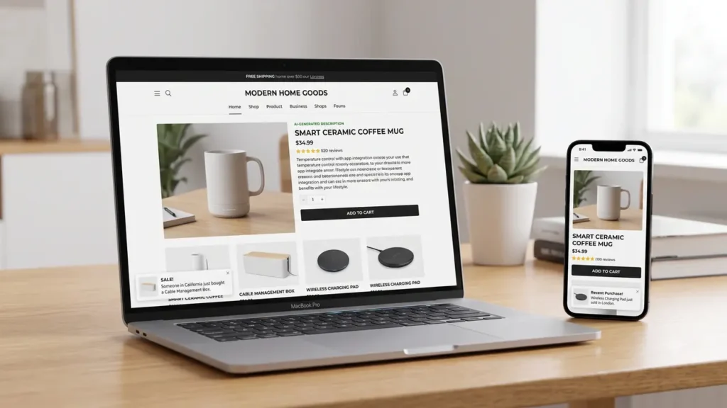 Best AI dropshipping website builder creating professional online store for small business