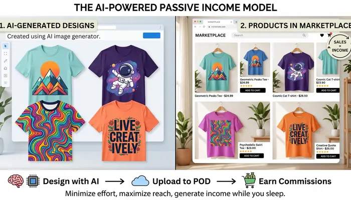 AI content creation passive income workspace setup