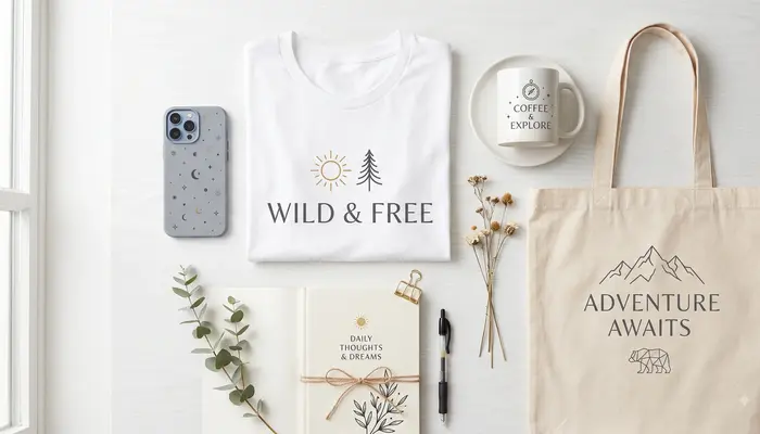 Bestselling print on demand products including T-shirts, mugs, and books for online business