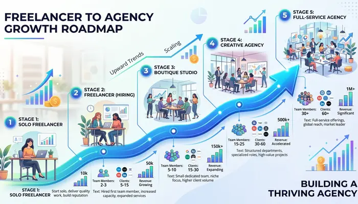 Build your own AI content creation business - professional workspace and success planning