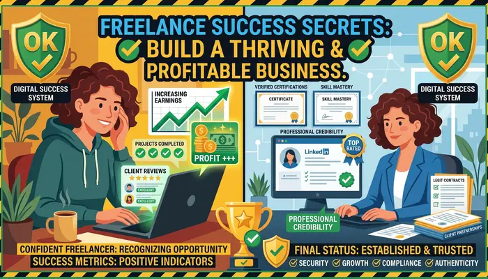 How to build legitimate freelance career while avoiding freelance scams in USA - success roadmap for beginners