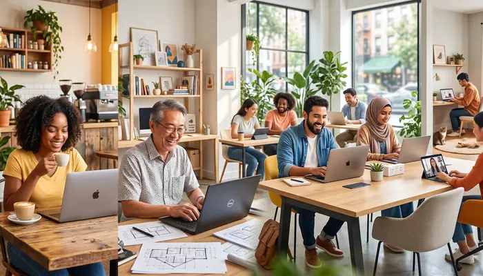 Freelance portfolio examples workspace showing laptop with portfolio website examples for beginners