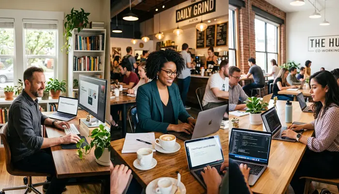 Successful freelancers working remotely across USA showing what is freelance work in 2024 . Why Freelancers Fail