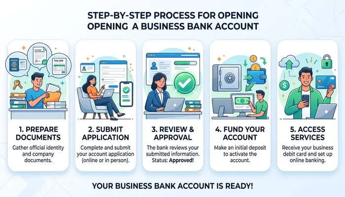 What do I need to open a business bank account - step by step guide